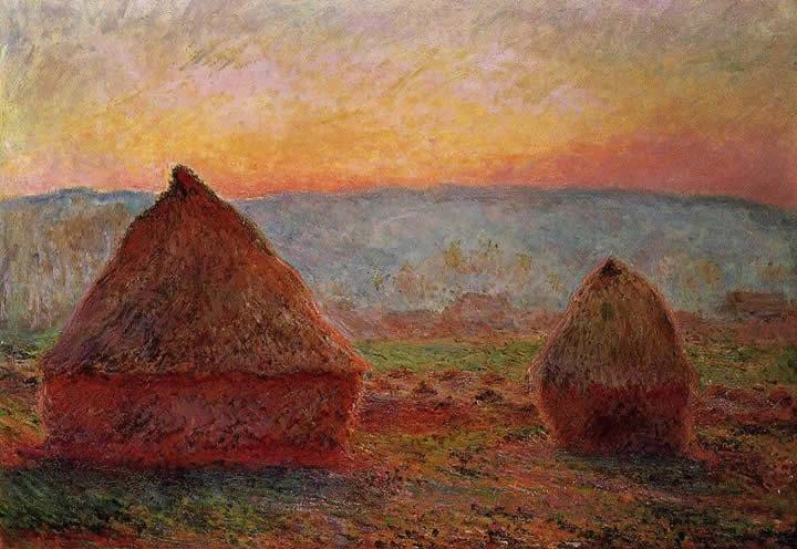Claude Monet Grainstacks_ Sunset